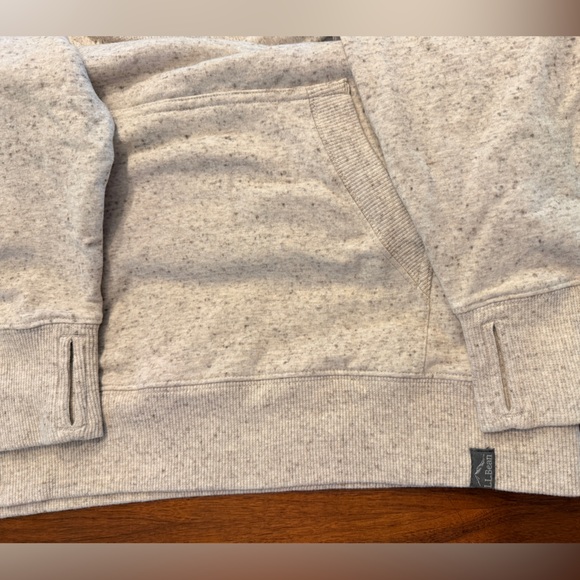 L.L. Bean Women's Heathered Hoodie with Braided Drawstrings - Picture 3 of 4